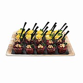 Mini Salat Einweg Palmplatte 20 Stk.